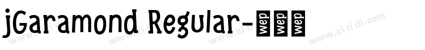jGaramond Regular字体转换